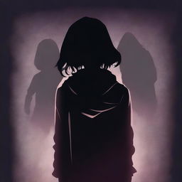 Create a book cover featuring the back of a mysterious detective girl