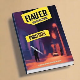 Create a back book cover featuring a crime scene investigation