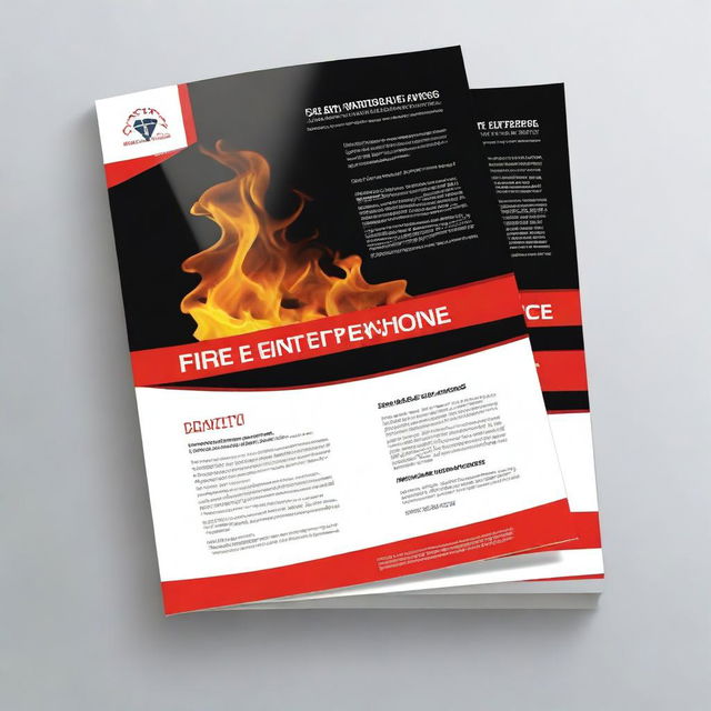 A professional cover page for a corporate fire prevention evidence folder