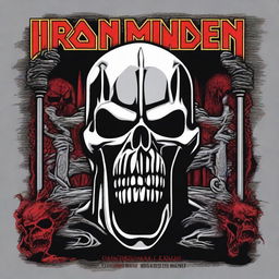 Create an Iron Maiden design with the text 'GhanzCrotes'