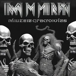 Create an Iron Maiden design with the text 'GhanzCrotes'