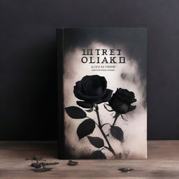 A book cover featuring black roses that have been burned to ashes