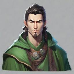 Create a detailed and stunning character art of a handsome Yuan-Ti character for a Dungeons & Dragons commission