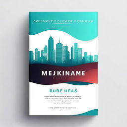 Create a professional business book cover featuring a sleek and modern design