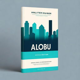 Create a professional business book cover featuring a sleek and modern design