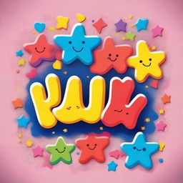 A friendly greeting image with the word 'hai' in a cheerful and colorful font, surrounded by fun and playful decorations like stars, hearts, and smiley faces