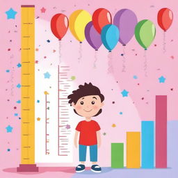 An image showing the measure of height on a child