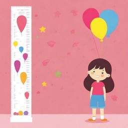 An image showing the measure of height on a child