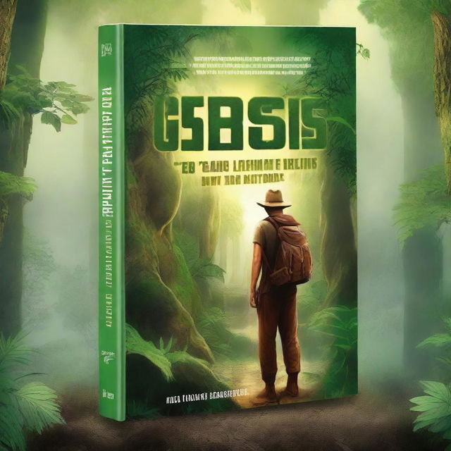 Create a book cover for a thrilling adventure novel titled 'GENESIS: The Last Indiana Adventure'