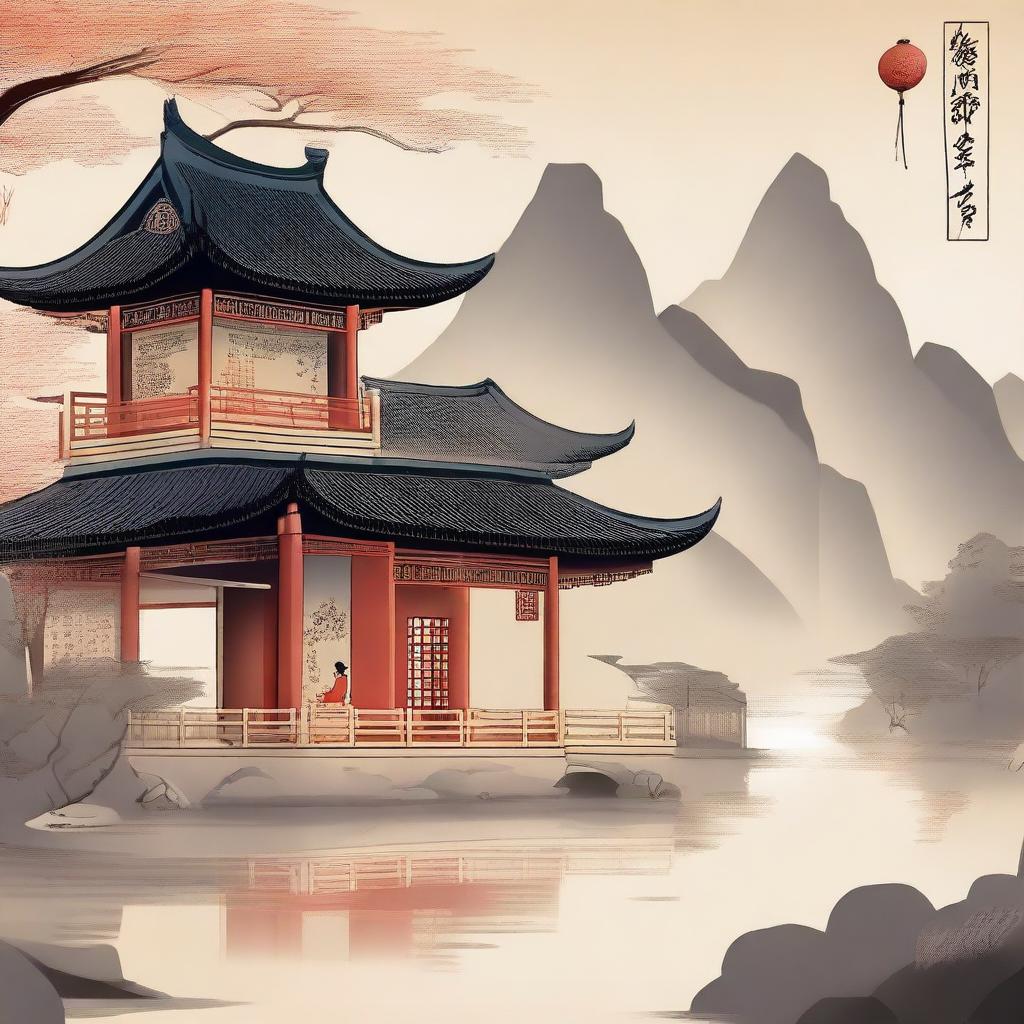 An artistic representation of the Chinese classical novel 'Jin Ping Mei'