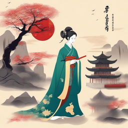 An artistic representation of the Chinese classical novel 'Jin Ping Mei'