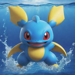 Generate a colorful, inventive and original Pokemon character that embodies the water and poison types.