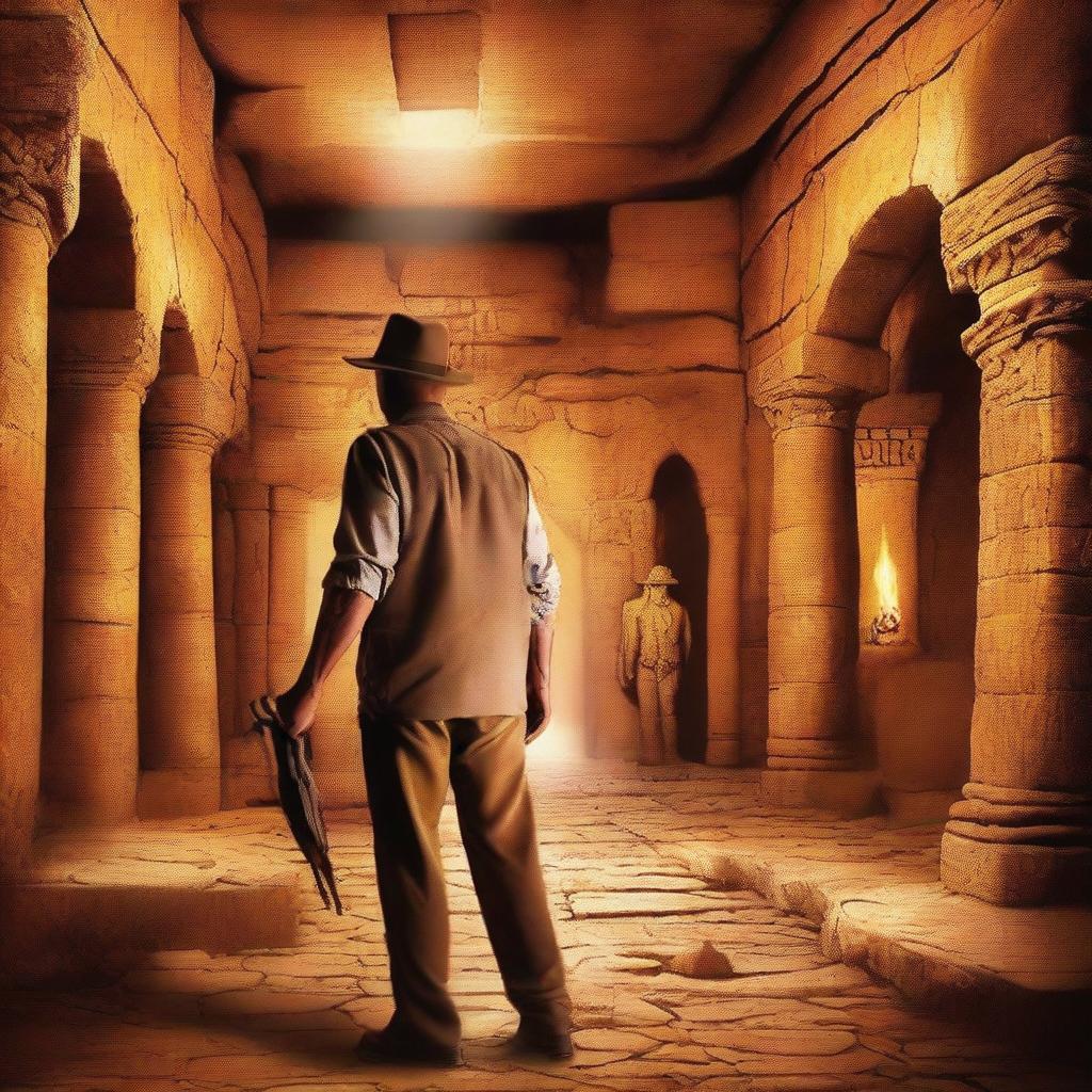 Create a paperback book cover for 'The Last Adventure of Indiana Jones: GENESIS' by Colin Blanshard Withers