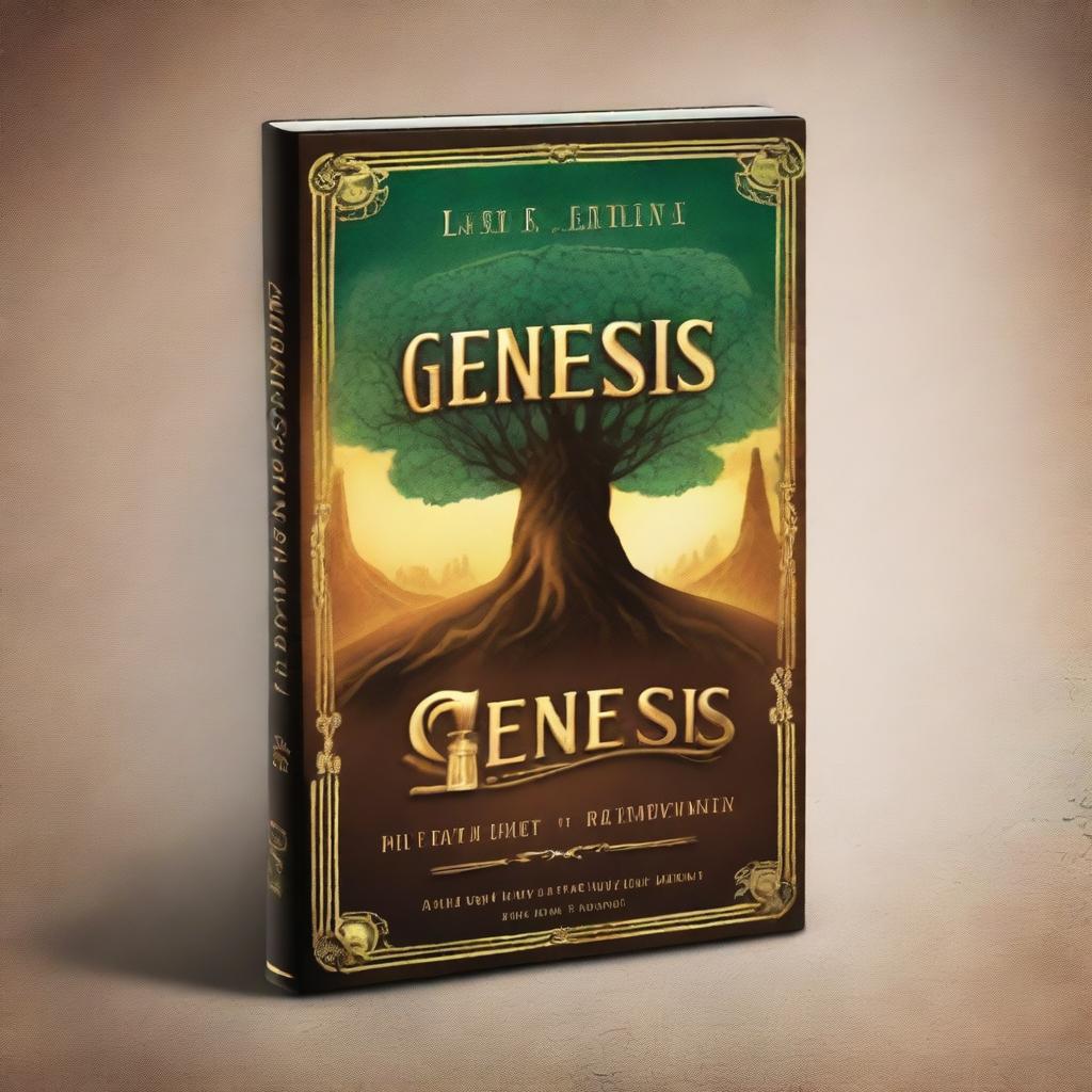 Create a book cover for the title 'GENESIS: The Last Indiana Adventure'