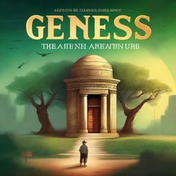 Create a book cover for the title 'GENESIS: The Last Indiana Adventure'