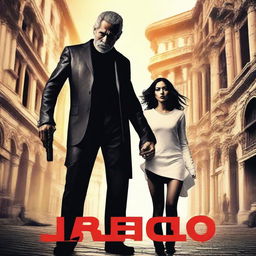 Create a movie poster for an action film titled "El Rastro del Lobo"