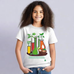 Design a t-shirt for a scientific initiation project focused on organic gardening