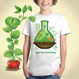 Design a t-shirt for a scientific initiation project focused on organic gardening