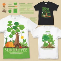 Design a t-shirt for a scientific initiation project focused on organic gardening