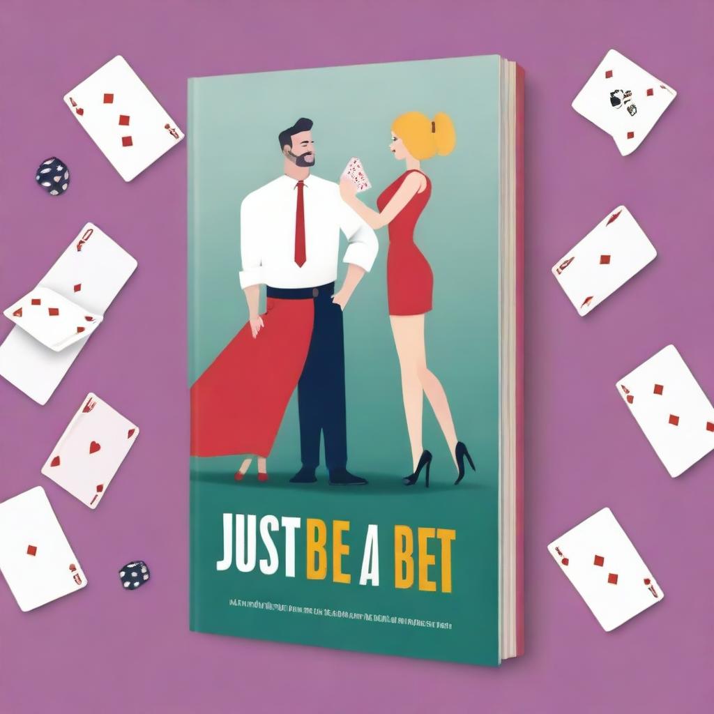 Design a book cover with the title 'Just a Bet'