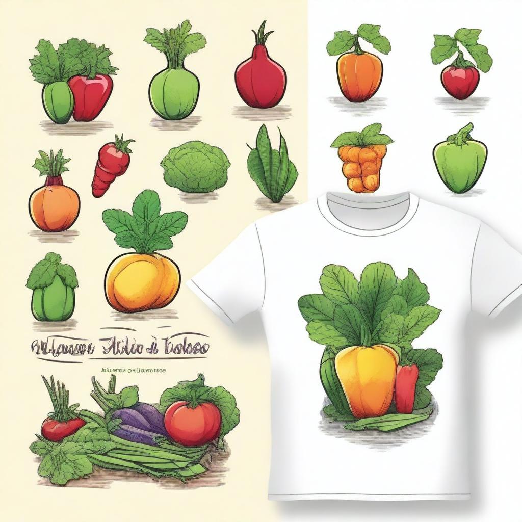 Design a modern and unique t-shirt for a project about organic gardening