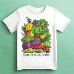 Design a modern and unique t-shirt for a project about organic gardening