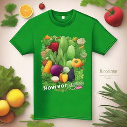 Design a modern and unique t-shirt for a project about organic gardening