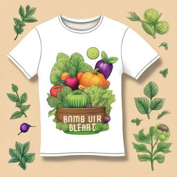 Design a modern and unique t-shirt for a project about organic gardening