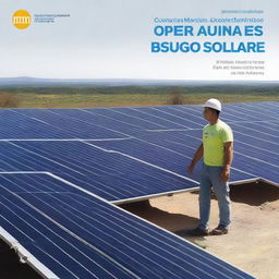 A detailed and comprehensive manual titled 'Operação e Manutenção de Usinas Solares: Guia Completo de O&M' intended for professionals involved in the management and operation of solar power plants