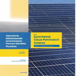 A detailed and comprehensive manual titled 'Operação e Manutenção de Usinas Solares: Guia Completo de O&M' intended for professionals involved in the management and operation of solar power plants