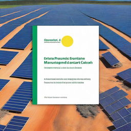 A detailed and comprehensive manual titled 'Operação e Manutenção de Usinas Solares: Guia Completo de O&M' intended for professionals involved in the management and operation of solar power plants