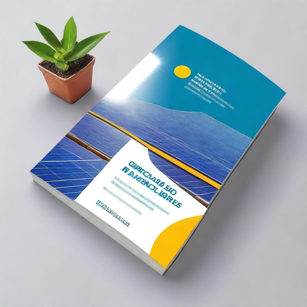 A book cover for a detailed and comprehensive manual titled 'Operação e Manutenção de Usinas Solares: Guia Completo de O&M' intended for professionals involved in the management and operation of solar power plants