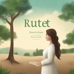 Create a book cover for a biblical book titled 'Rute: O Poder da Decisão'