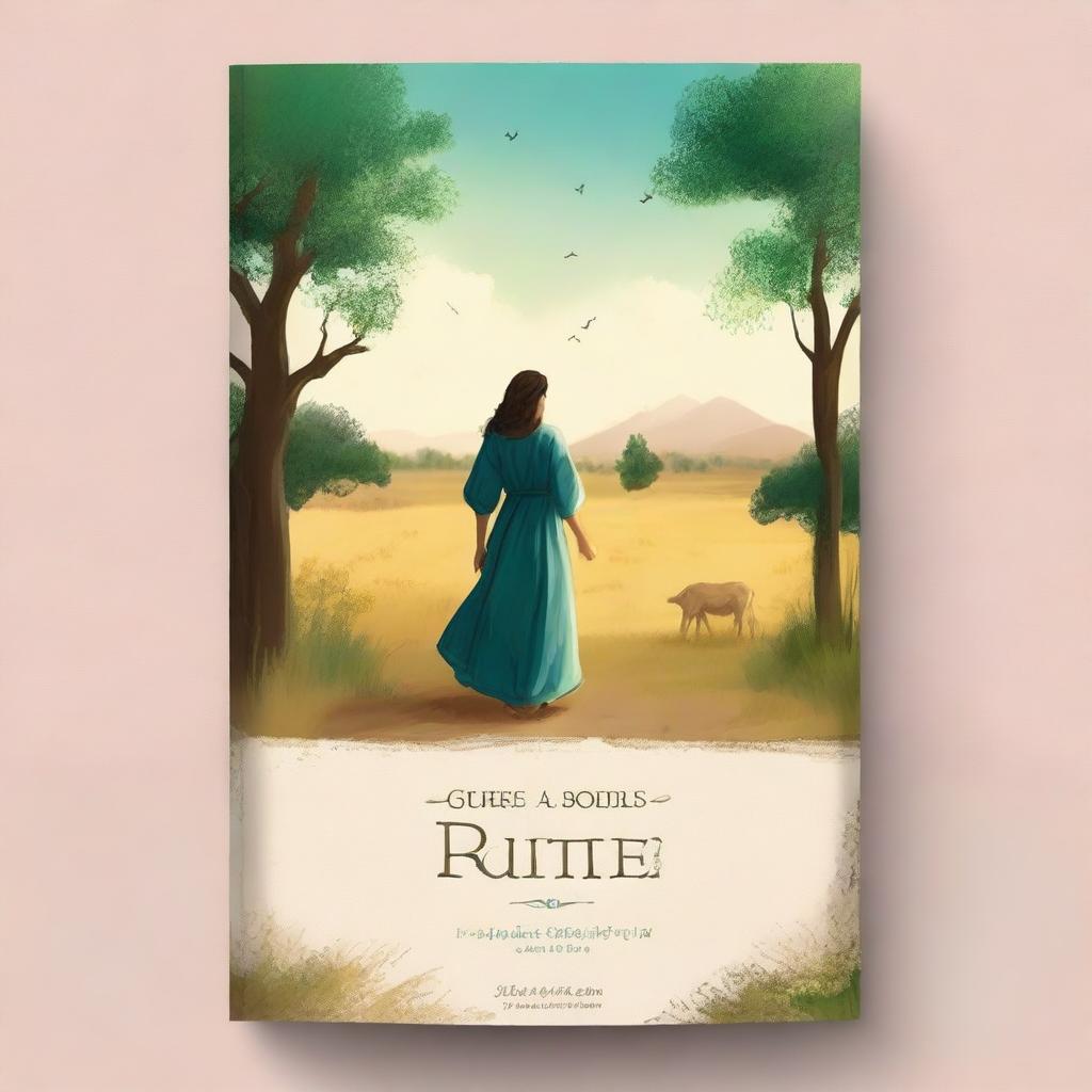 Create a book cover for a biblical book titled 'Rute: O Poder da Decisão'