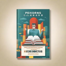 Create an eye-catching book cover illustration with the title 'Pendidikan untuk Keadilan Sosial: Refleksi tentang Pendidikan, Politik, Ekonomi, dan Sosial'