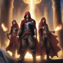 In the magical kingdom of Eldoria, a young mage named Elara, a warrior named Kael, and a strategist named Aric join forces to confront the Vortex of Shadows, an ancient entity of destruction