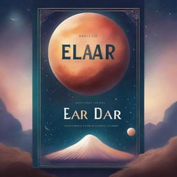 A captivating book cover depicting a mysterious and beautiful planet named Elara