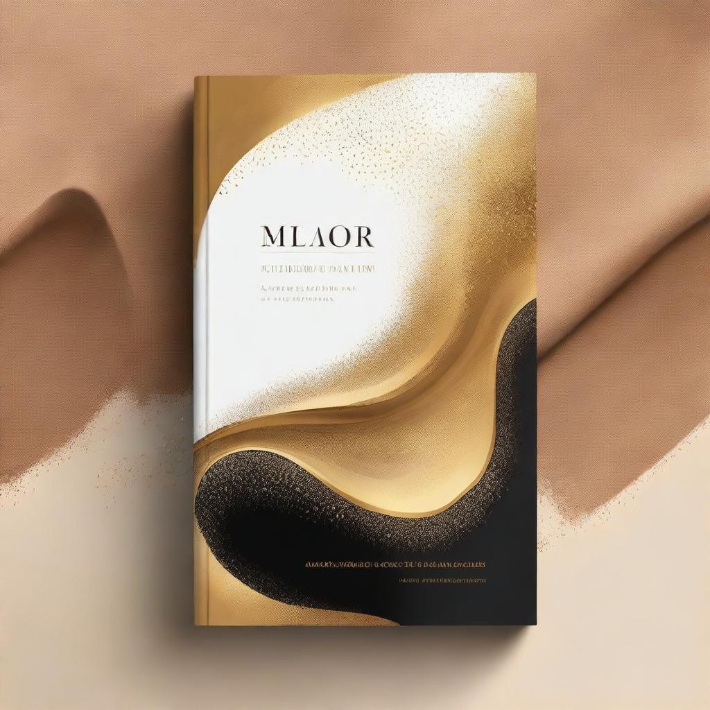 A book cover featuring a mix of gold sand, books, and colors like white, gold, and brown