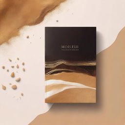 A book cover featuring a mix of gold sand, books, and colors like white, gold, and brown