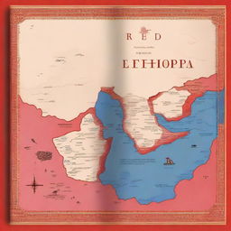 Create a book cover for a historical book titled 'Red Sea and Ethiopia'