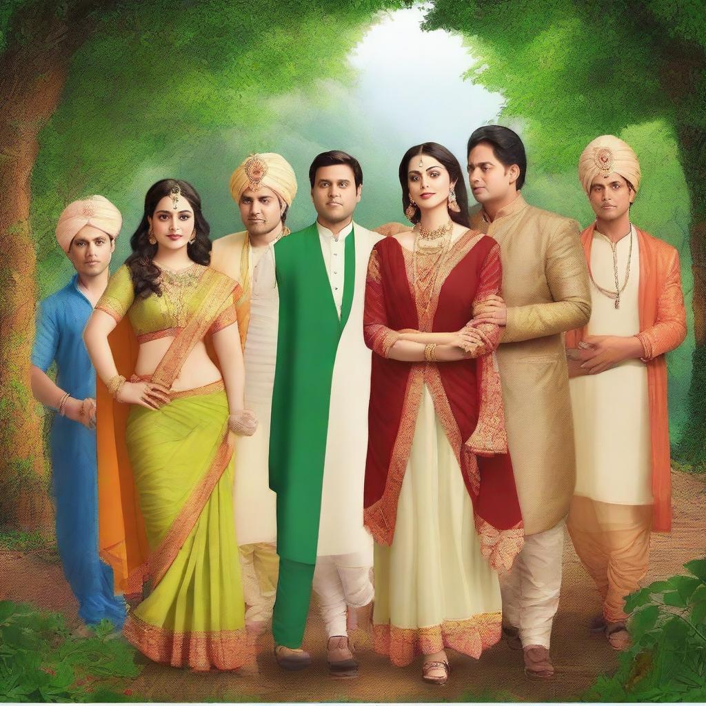 Ram, Laxman, and Sita ji are embarking on a journey to the forest, accompanied by 10 managers dressed in formal attire