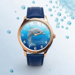 A stylish wristwatch with a dolphin theme