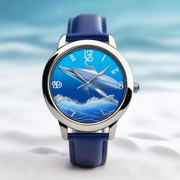 A stylish wristwatch with a dolphin theme