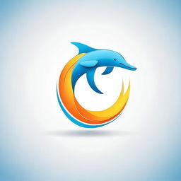 A creative design where the number 9 is transformed into a dolphin symbol