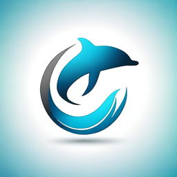 A creative design where the number 9 is transformed into a dolphin symbol