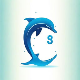 A creative design where various numbers are transformed into dolphin symbols