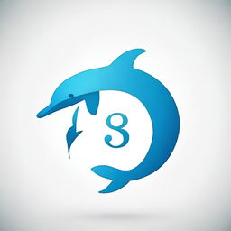 A creative design where various numbers are transformed into dolphin symbols