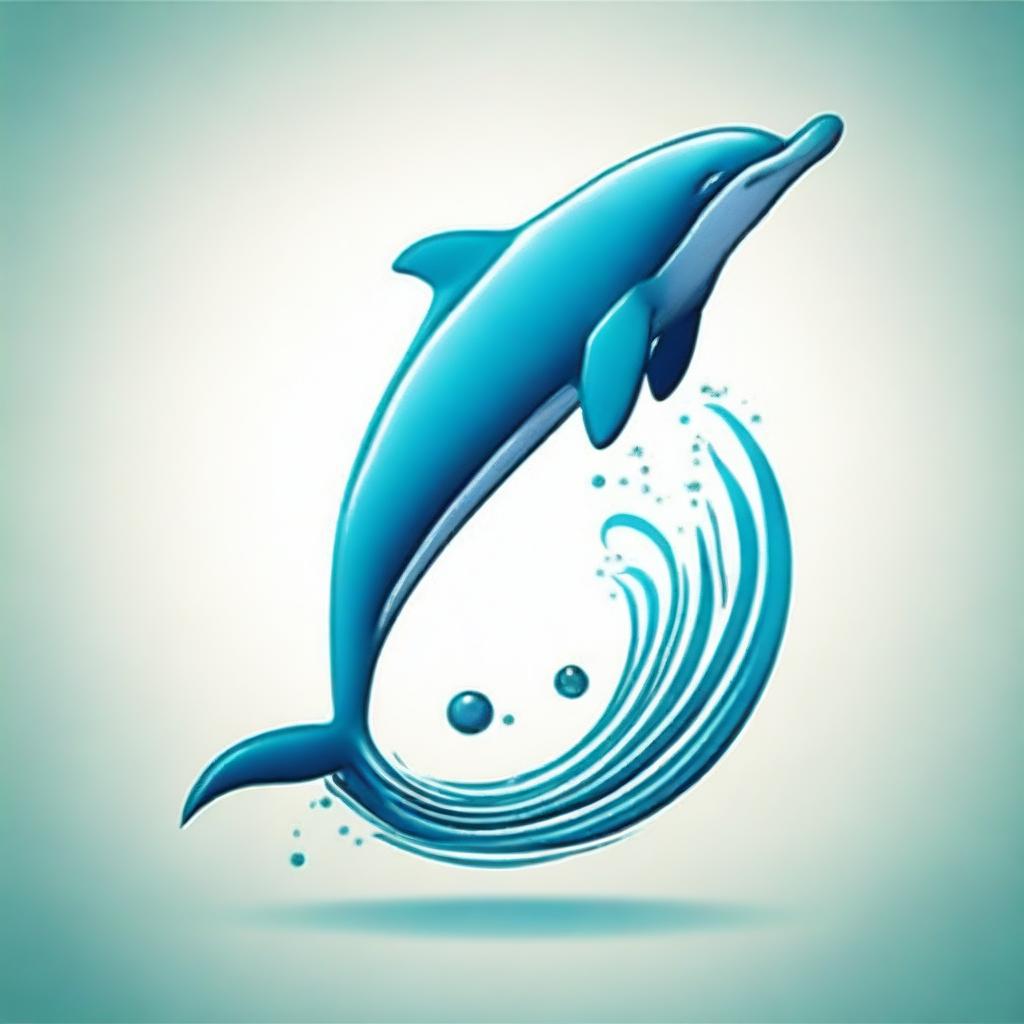 An artistic illustration where the number 3 is morphing into a dolphin