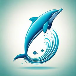 An artistic illustration where the number 3 is morphing into a dolphin