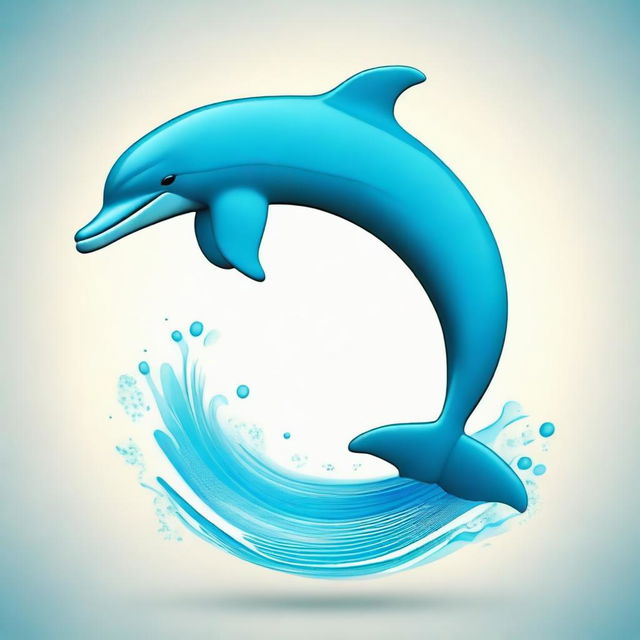 An artistic illustration where the number 3 is morphing into a dolphin